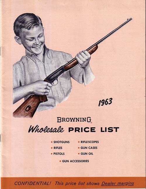 1978 BROWNING Guns Firearms Accessories Wholesale Price List Catalog Black Cover 