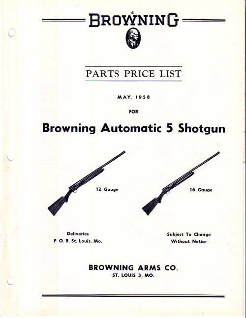 browning auto 5 manual 1967