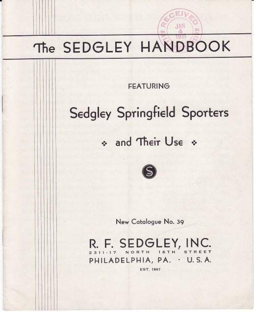 Sedgley 1935 Catalogue No. 39
