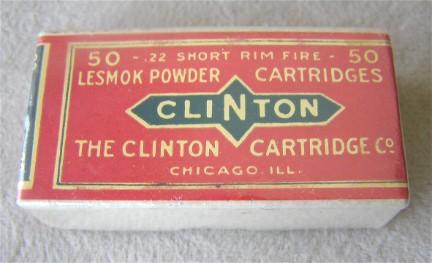 Clinton 22 short ammo box sealed one end
